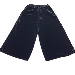 Anthropologie Pants Women’s Size M Black Velvet Wide Leg Party Holiday High Rise
